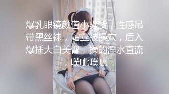 爆乳眼镜颜值小骚货，性感吊带黑丝袜，站立被操穴，后入爆插大白美臀，操的淫水直流，噗呲噗呲