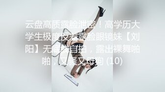 云盘高质露脸泄密！高学历大学生极度反差露脸眼镜妹【刘阳】无底线自拍，露出裸舞啪啪，又骚又母狗 (10)